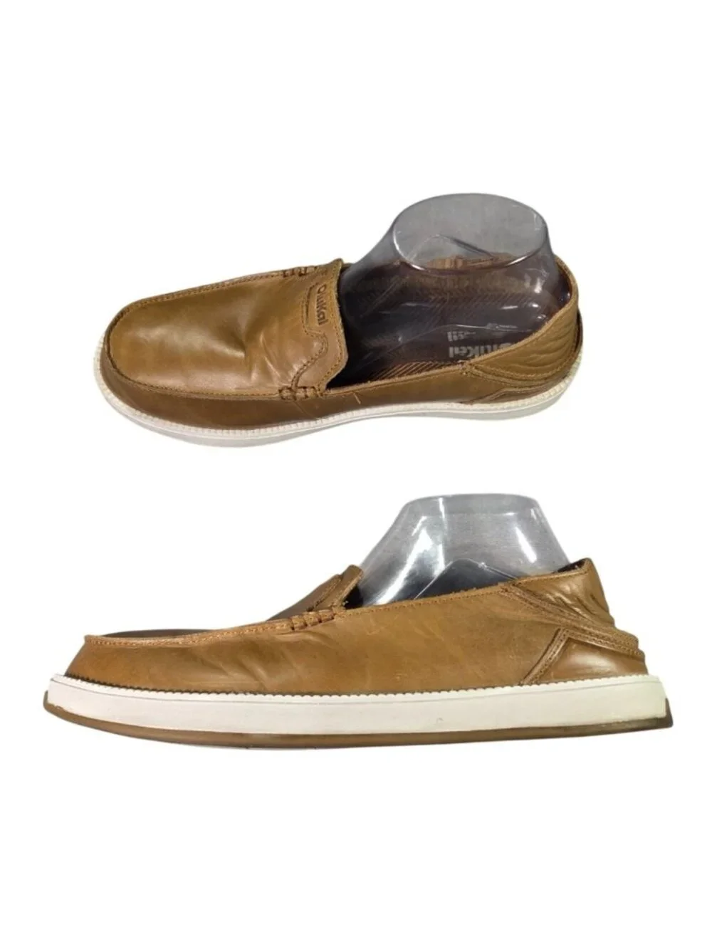 OluKai Kakaha Nia Brown Leather Slip-On Casual Shoes Men’s US 10 EU 43 10557